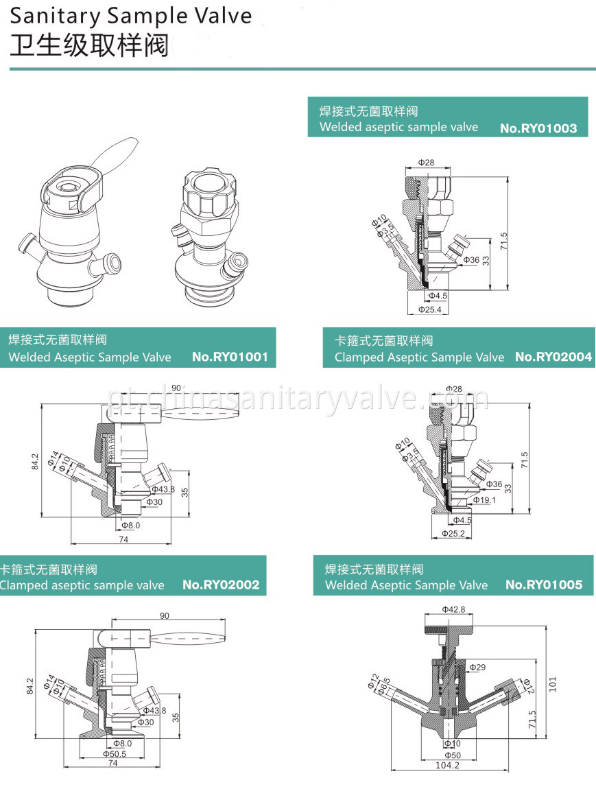 sanitary sample valve